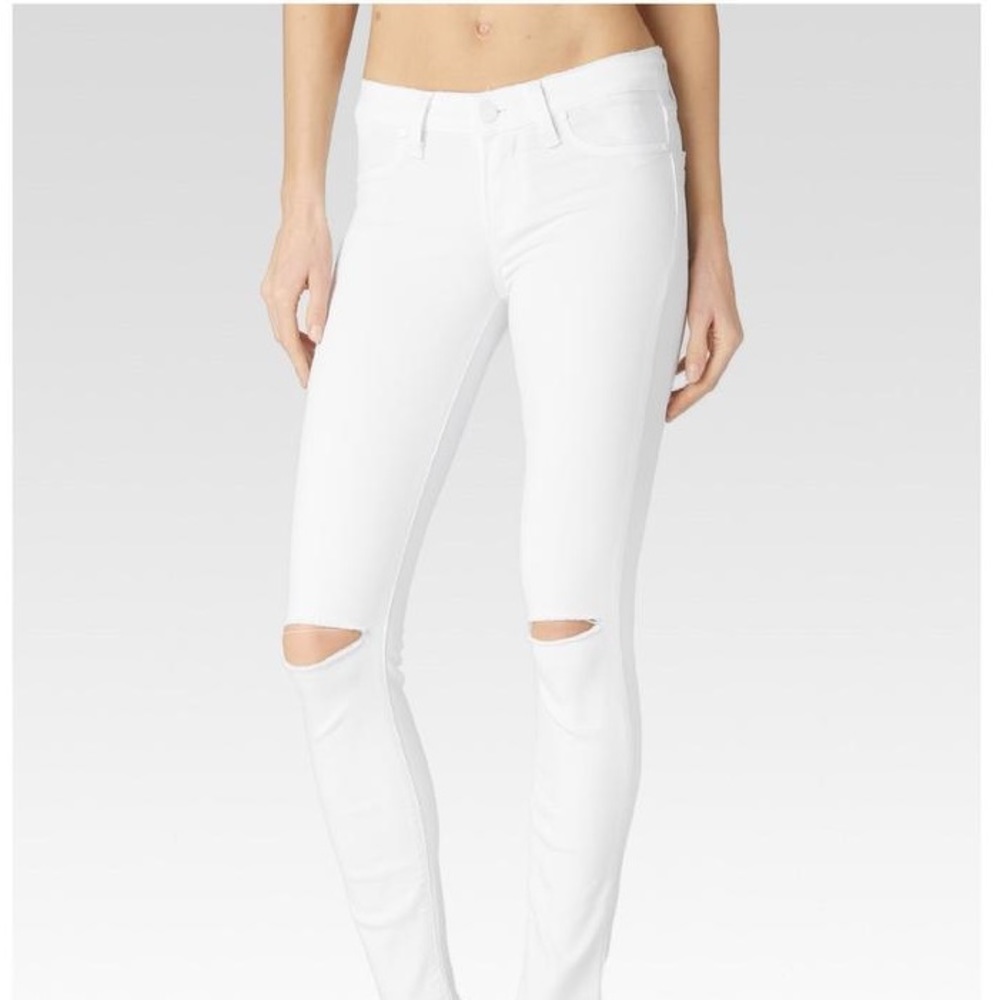 PAIGE Verdugo Ankle Optic White Jeans